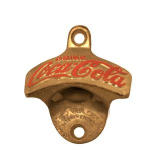 Coke Original Starr X Brand Wall Mount Coke Cola Pop Metal Bottle Opener,